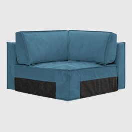 Угловая секция Мичиган Лазурный искусственный нубук Balance