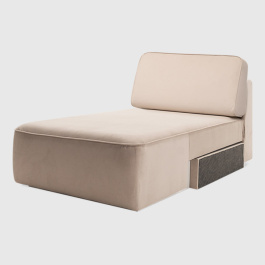 Оттоманка Сиена Бежевый велюр Triniti с грязеотталкивающей технологией 