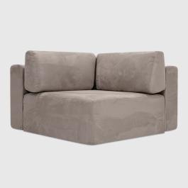 Угловая секция Беллуно Тёмно-бежевый нубук Balance 