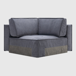 Угловая секция Чикаго дымчато-серый шенил Lounge 