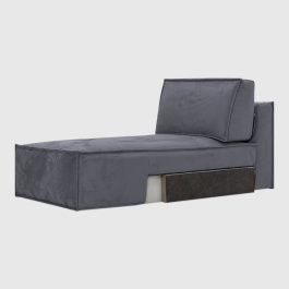 Оттоманка Мичиган Дымчато-серый искусственный нубук Balance 