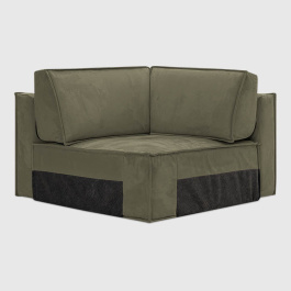 Угловая секция Мичиган Искусственный нубук Balance цвета хаки 