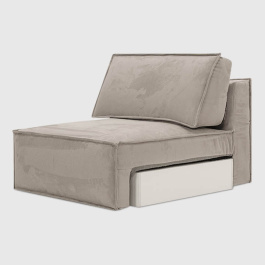 Секция Мичиган Темно-бежевый искусственный нубук Balance 