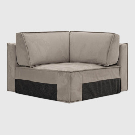 Угловая секция Мичиган Темно-бежевый искусственный нубук Balance 