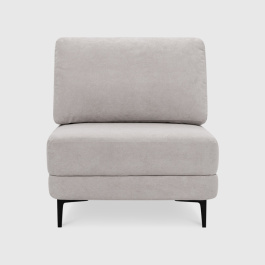 Секция Мьёса Светло-серый велюр Buddy с грязеотталкивающей технологией 