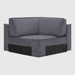 Угловая секция Мичиган Дымчато-серый искусственный нубук Balance 