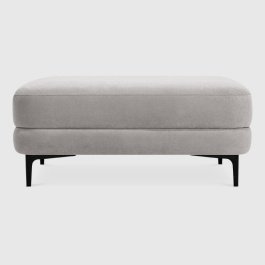 Пуф Мьёса Светло-серый велюр Buddy с грязеотталкивающей технологией 