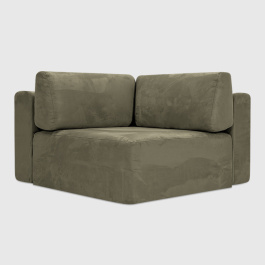 Угловая секция Беллуно Нубук Balance цвета хаки 