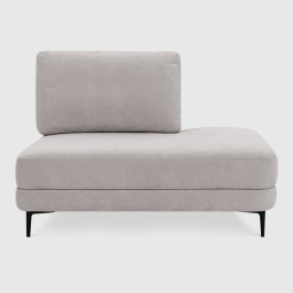 Боковая секция Мьёса Светло-серый велюр Buddy с грязеотталкивающей технологией 