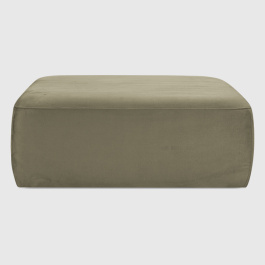 Пуф Беллуно Искусственный нубук Balance цвета хаки 