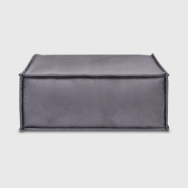 Пуф Милан дымчато-серый искусственный нубук Balance 